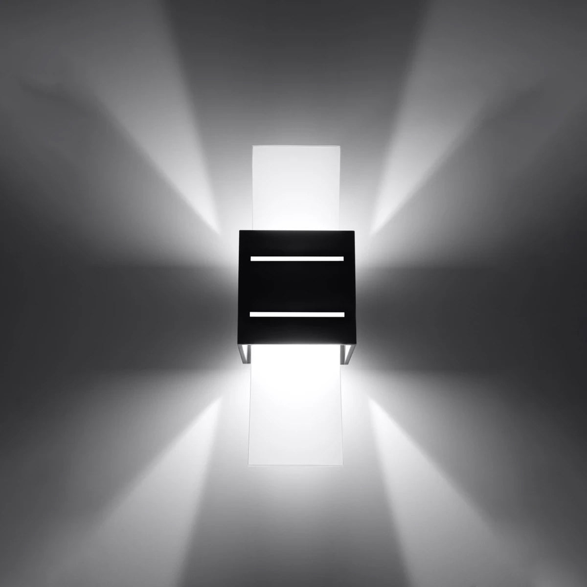 Aluminium Wall Light With Loreto Glass Lamp - Deep Space