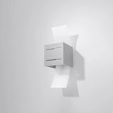 Aluminium Wall Light With Loreto Glass Lamp - Deep Space