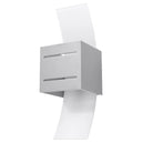 Aluminium Wall Light With Loreto Glass Lamp - Deep Space