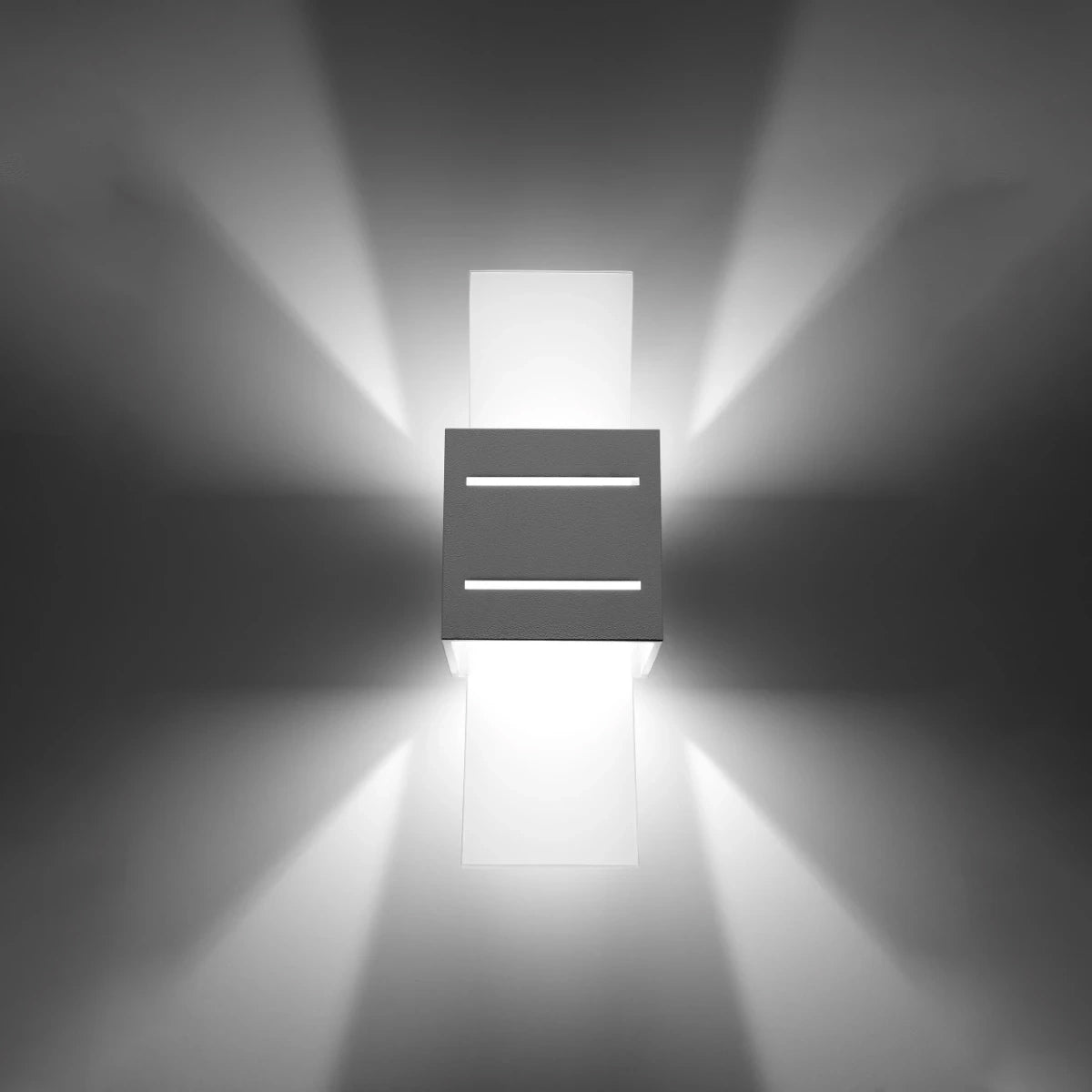 Aluminium Wall Light With Loreto Glass Lamp - Deep Space