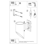 Aluminium Wall Light With Penne 20 Lamp - Ocean Green