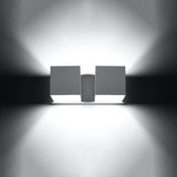 Aluminium Wall Light With Quad 2 Lamp - Deep Space