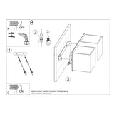 Aluminium Wall Light With Quad 2 Lamp - Deep Space