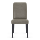 Aniline Leather Dining Chair With Black Wooden Legs - Farnley