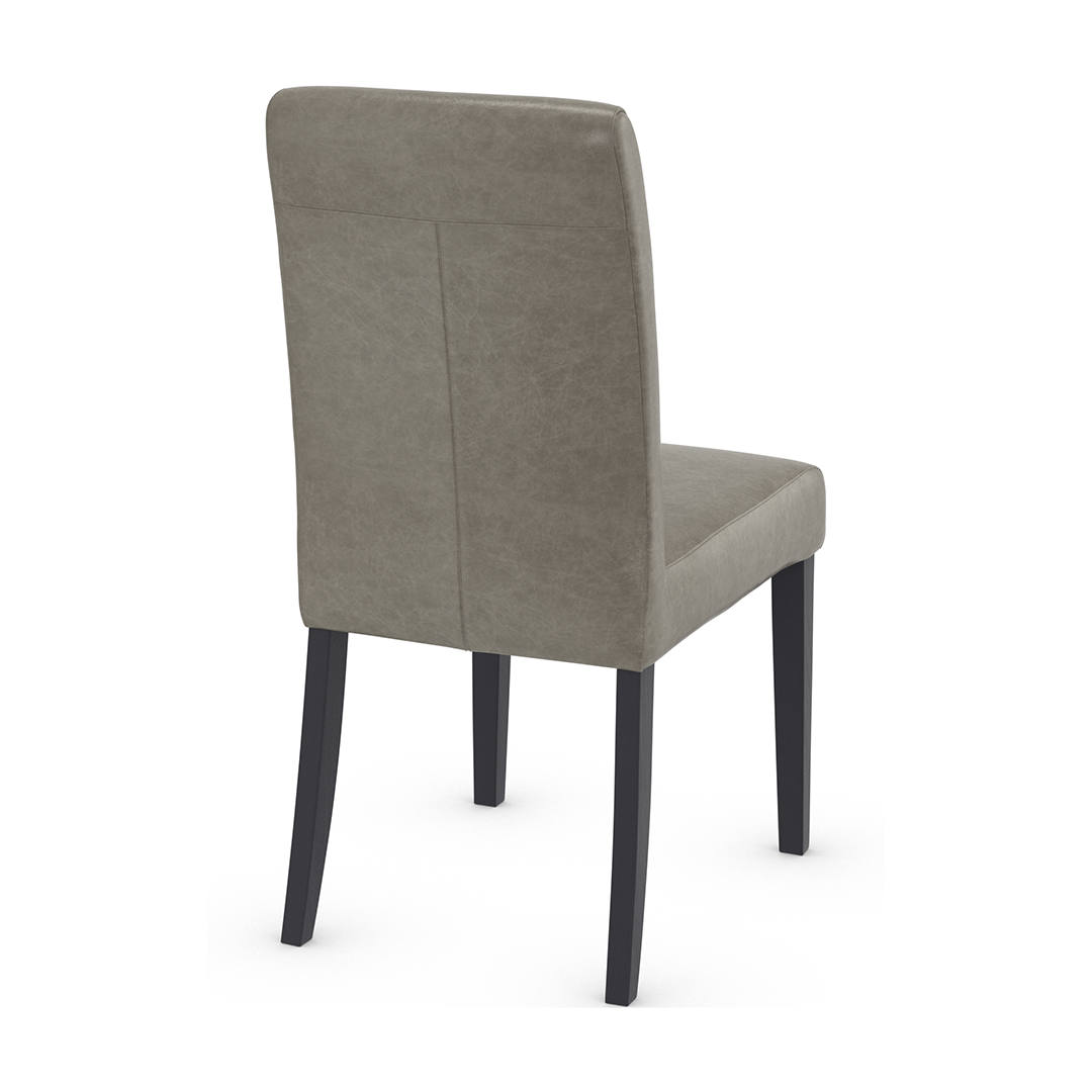 Aniline Leather Dining Chair With Black Wooden Legs - Farnley