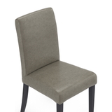Aniline Leather Dining Chair With Black Wooden Legs - Farnley