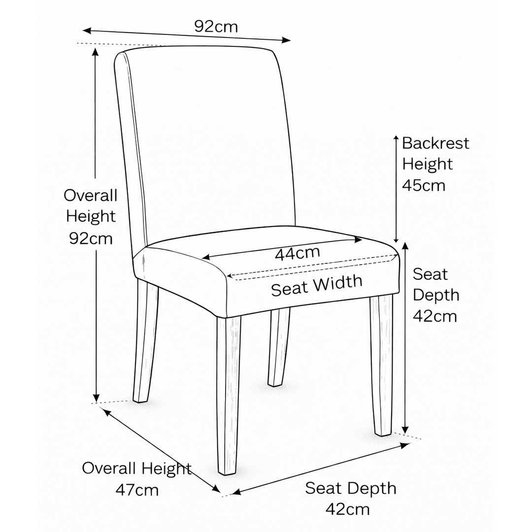 Aniline Leather Dining Chair With Black Wooden Legs - Farnley