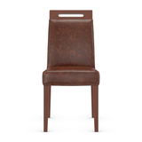 Aniline Leather Dining Chair With Walnut Wooden Legs - Merrick