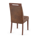 Aniline Leather Dining Chair With Walnut Wooden Legs - Merrick