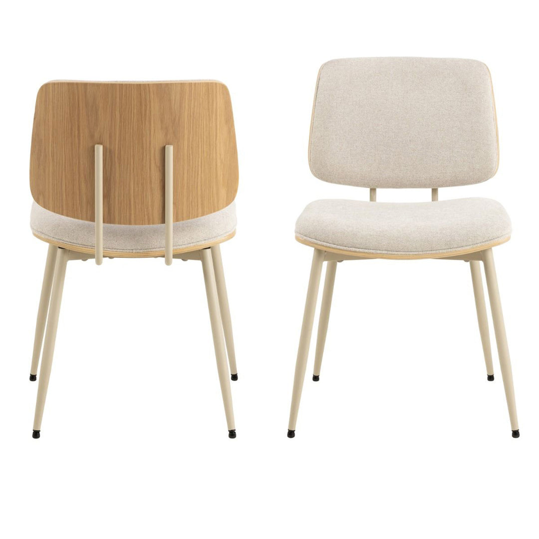 Apia Fabric Dining Chairs in Set of 2 - Owen