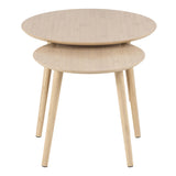 Bamboo Coffee Tables Round in Set Of 2 - Roslin