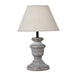 Beige Linen Shade Table Lamp With Multi-Toned Wooden Base - Belluno