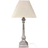 Beige Linen Shade Table Lamp With Neutral Washed Wooden Base - Pula