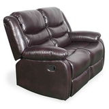 Bonded Leather 2 Seater Sofa Manual Recliner - Conrad
