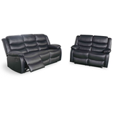 Bonded Leather 3 + 2 Seater Sofa Set Manual Recliner - Conrad