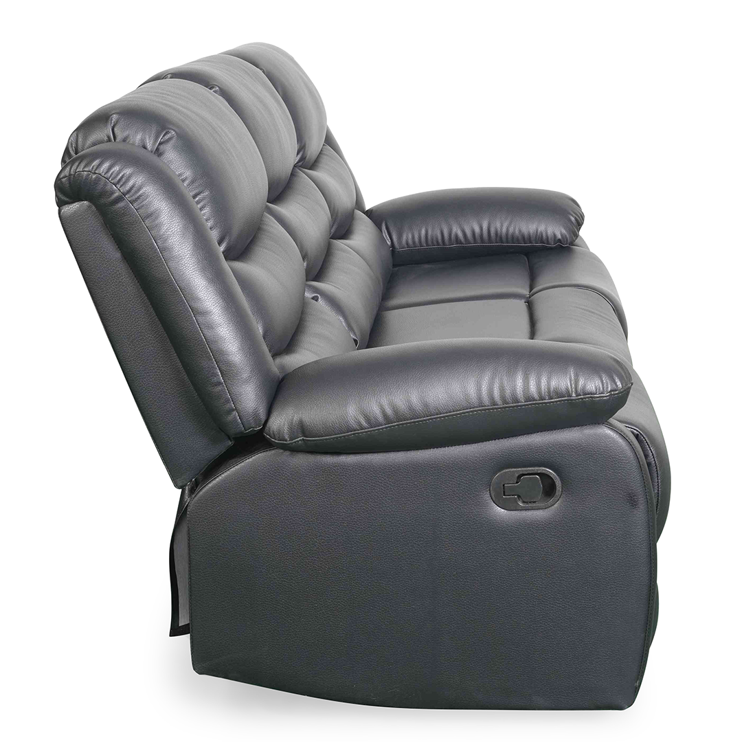 Bonded Leather 3 Seater Sofa Manual Recliner - Conrad