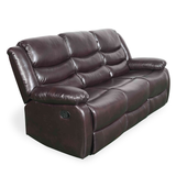 Bonded Leather 3 Seater Sofa Manual Recliner - Conrad