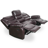 Bonded Leather 3 Seater Sofa Manual Recliner - Conrad