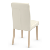 Bonded Leather Dining Chair With Light Oak Wooden Legs - Farnley