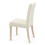 Bonded Leather Dining Chair With Light Oak Wooden Legs - Farnley