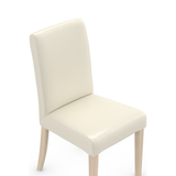 Bonded Leather Dining Chair With Light Oak Wooden Legs - Farnley