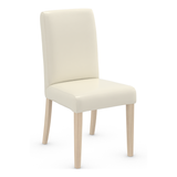 Bonded Leather Dining Chair With Light Oak Wooden Legs - Farnley