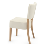 Bonded Leather Dining Chair With Rustic Oak Wooden Legs - Greystone