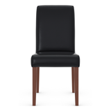 Bonded Leather Dining Chair With Walnut Wooden Legs - Farnley
