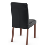 Bonded Leather Dining Chair With Walnut Wooden Legs - Farnley