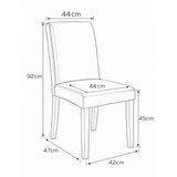 Bonded Leather Dining Chair With Walnut Wooden Legs - Farnley