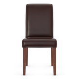 Bonded Leather Dining Chair With Walnut Wooden Legs - Farnley