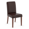 Bonded Leather Dining Chair With Walnut Wooden Legs - Farnley