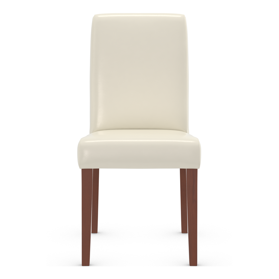 Bonded Leather Dining Chair With Walnut Wooden Legs - Farnley