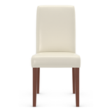 Bonded Leather Dining Chair With Walnut Wooden Legs - Farnley