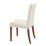 Bonded Leather Dining Chair With Walnut Wooden Legs - Farnley