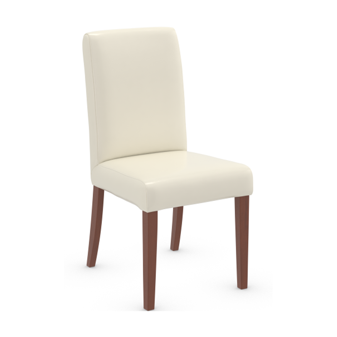 Bonded Leather Dining Chair With Walnut Wooden Legs - Farnley