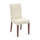 Bonded Leather Dining Chair With Walnut Wooden Legs - Farnley