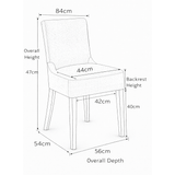 Bonded Leather Dining Chair With Walnut Wooden Legs - Greystone