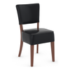 Bonded Leather Dining Chair With Walnut Wooden Legs - Greystone