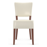 Bonded Leather Dining Chair With Walnut Wooden Legs - Greystone