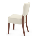 Bonded Leather Dining Chair With Walnut Wooden Legs - Greystone