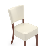 Bonded Leather Dining Chair With Walnut Wooden Legs - Greystone