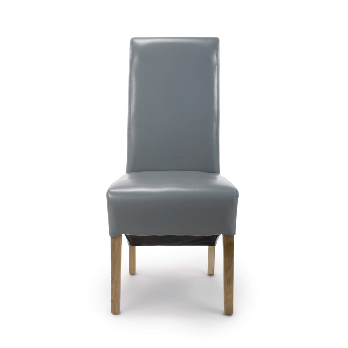 Bonded Leather Dining Chairs in Set Of 2 With Roll Back - Krista