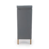 Bonded Leather Dining Chairs in Set Of 2 With Roll Back - Krista