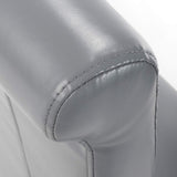 Bonded Leather Dining Chairs in Set Of 2 With Roll Back - Krista