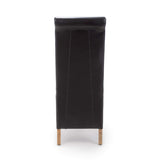 Bonded Leather Dining Chairs in Set Of 2 With Roll Back - Krista