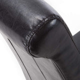 Bonded Leather Dining Chairs in Set Of 2 With Roll Back - Krista