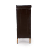 Bonded Leather Dining Chairs in Set Of 2 With Roll Back - Krista