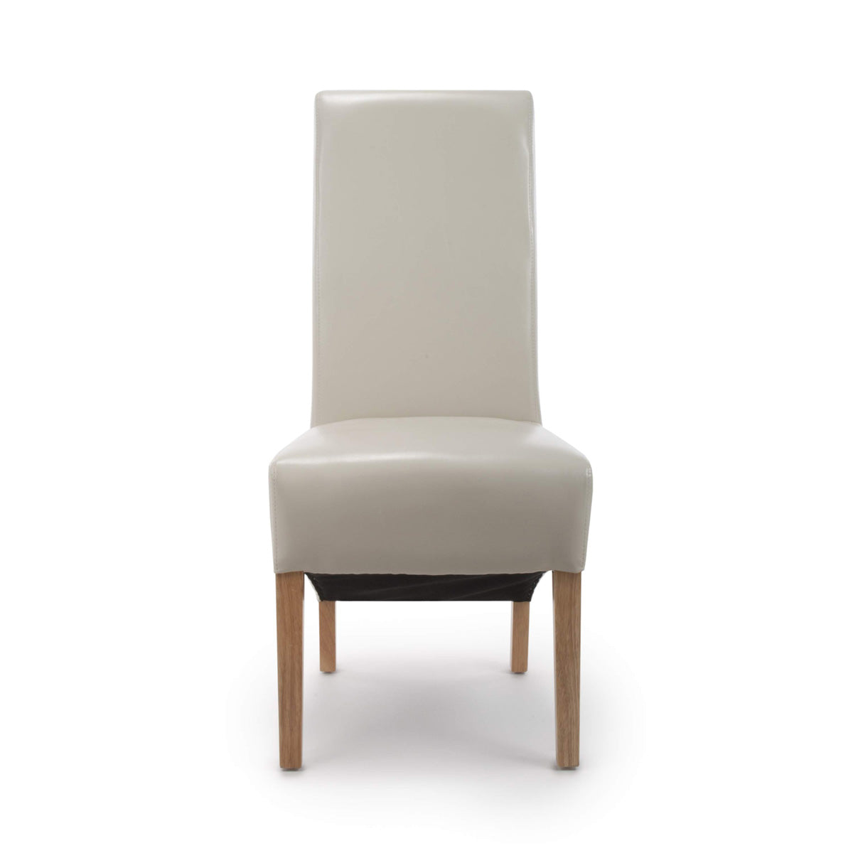 Bonded Leather Dining Chairs in Set Of 2 With Roll Back - Krista