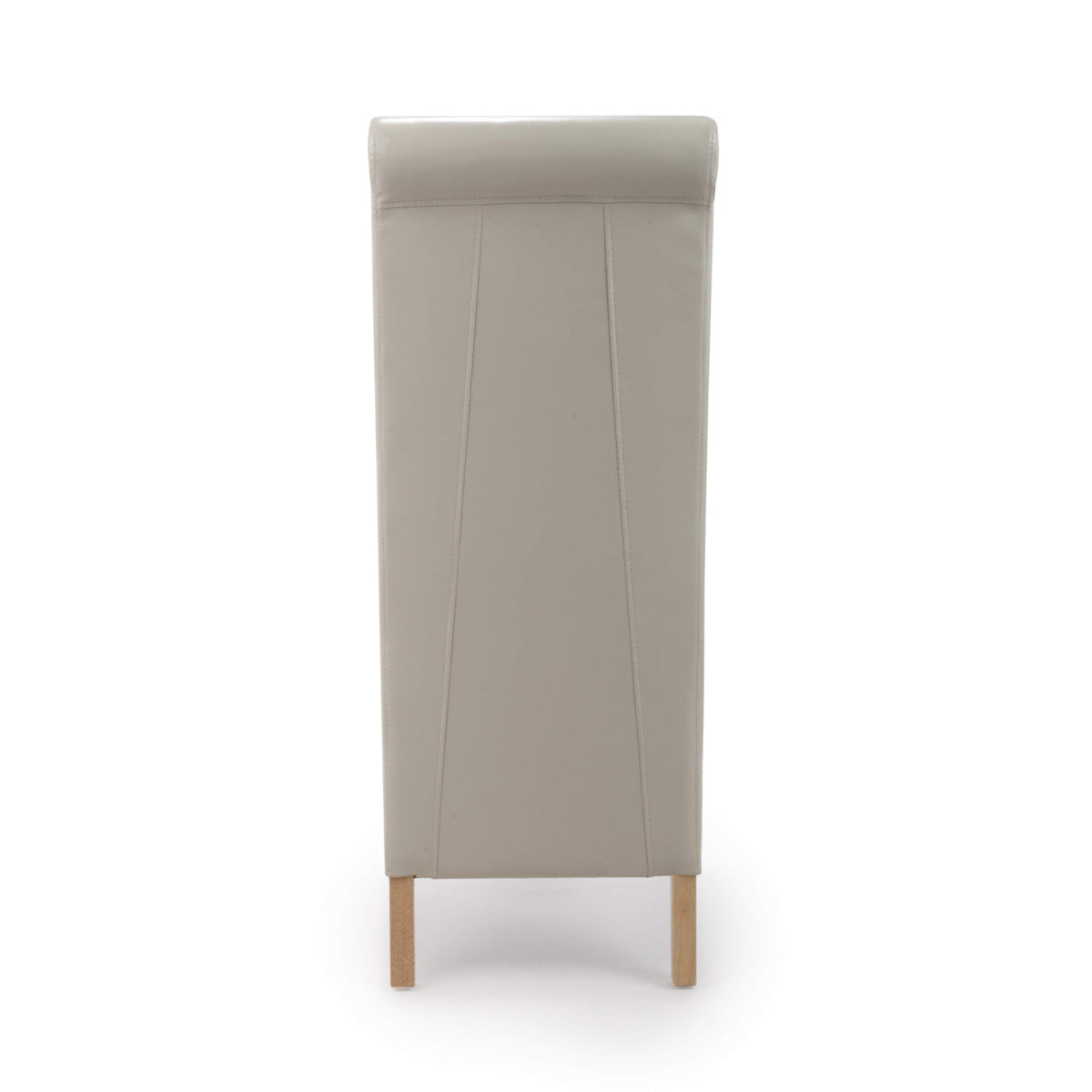 Bonded Leather Dining Chairs in Set Of 2 With Roll Back - Krista
